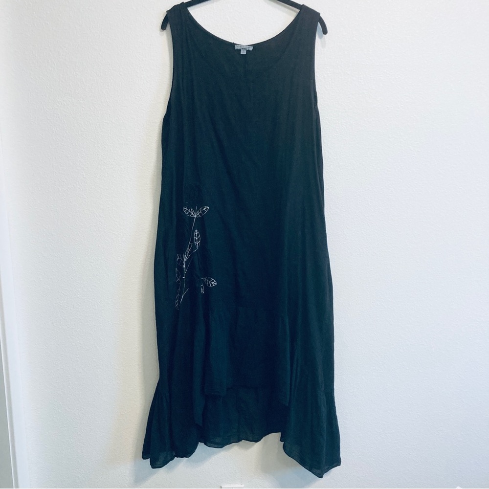 Embroidered Linen Dress